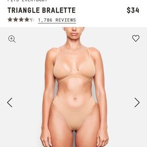 SKIMS FITS EVERYBODY TRIANGLE BRALETTE | OCHRE
